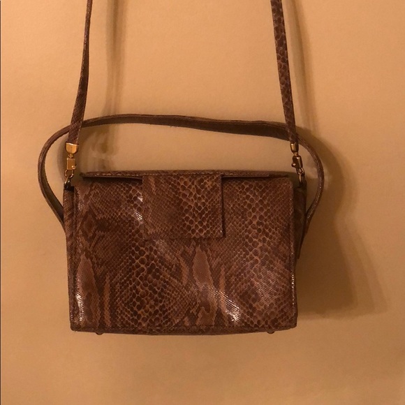 Vintage Stuart Weitzman Snakeskin Crossbody Purse - Picture 1 of 4